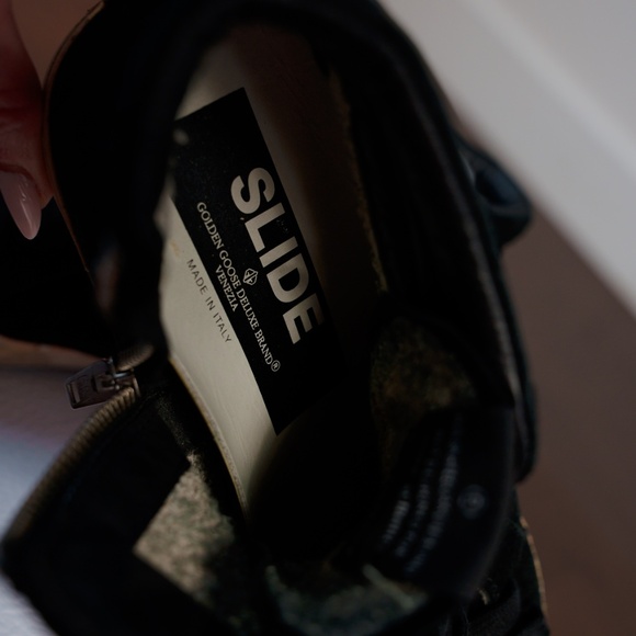 GOLDEN GOOSE Golden Goose Black Suede Leather Slide High Top Sneaker Size 39 / 8 - Picture 8 of 12